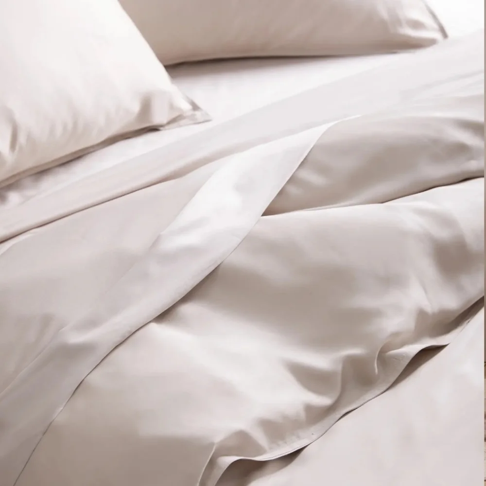 NWOT! Quince 100% Organic Vicose Bamboo -Sand Duvet Cover! Full/ Queen (722)
